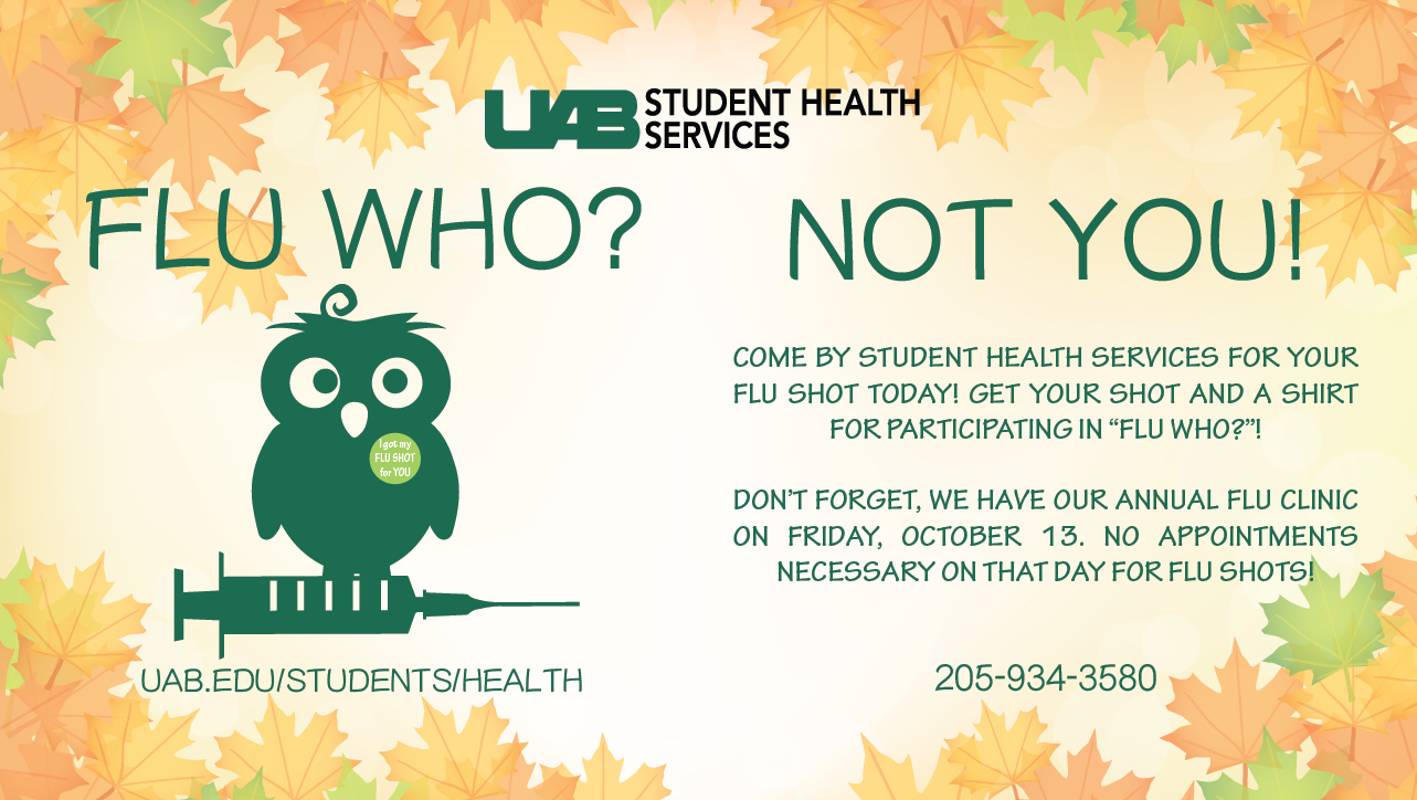 Flu Who Not You Get Your Flu Shot At Student Health - Influenza (1283x724), Png Download