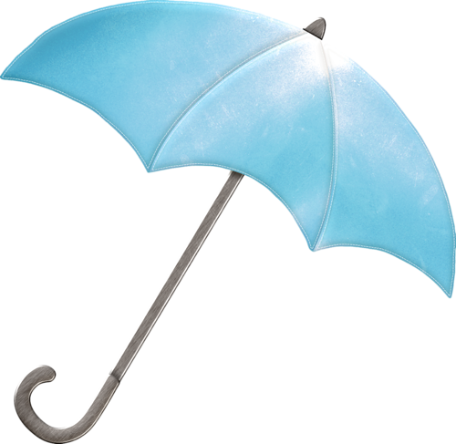 Blue Umbrella - Umbrella (500x487), Png Download