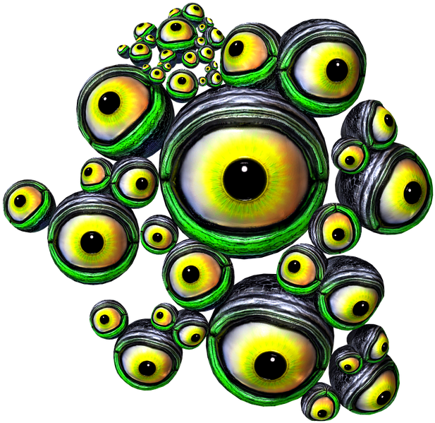 Monster Cartoon Eyeballs (1280x1280), Png Download