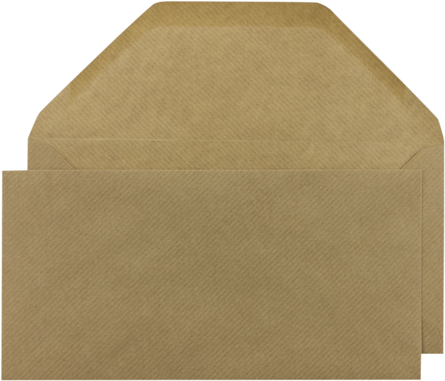 Envelope, Dl, 110 X 220 Mm, Brown, Ribbed, Wet Seal, - Envelope (1000x1000), Png Download
