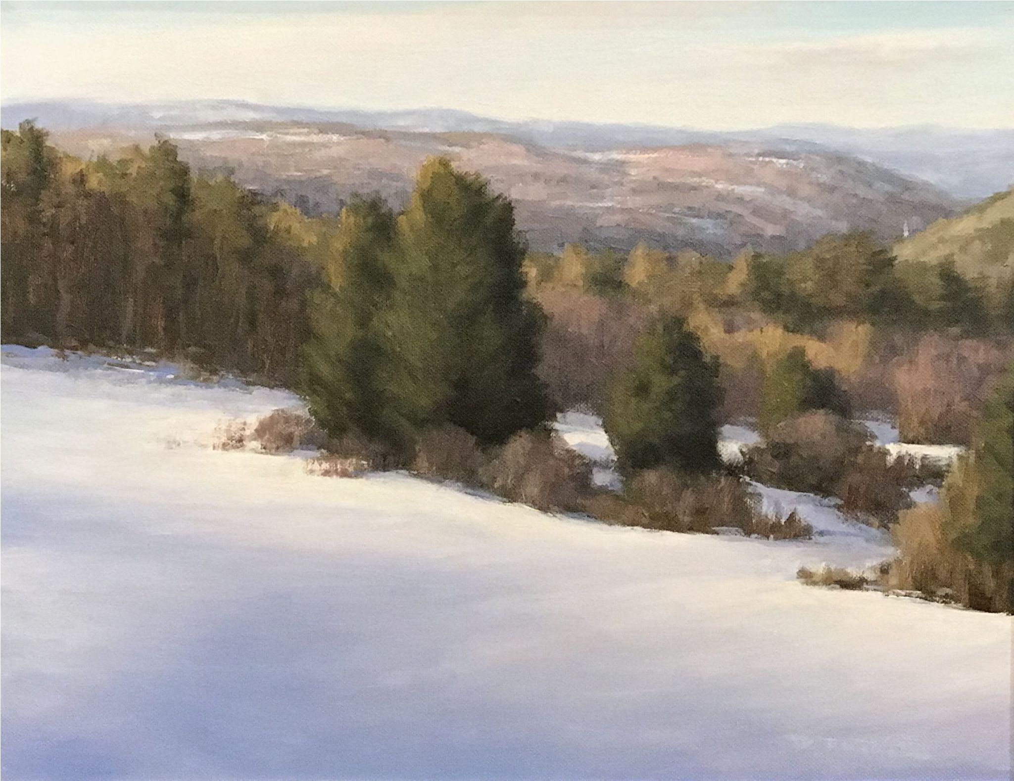 David Dodge Winter Landscape Oil Painting, Peterborough - David Dodge Chrysler Jeep (2048x2048), Png Download