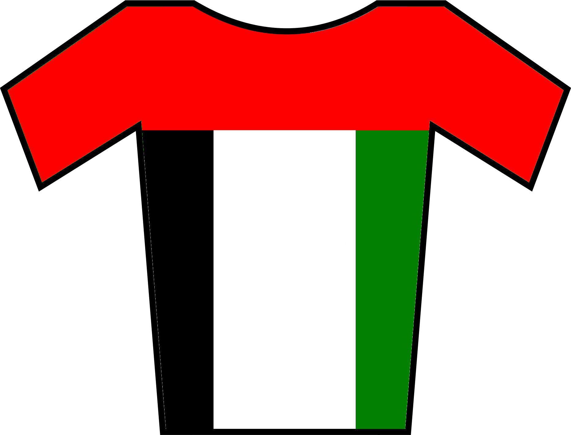 Maillot Dubai - Red Jersey (1864x1421), Png Download