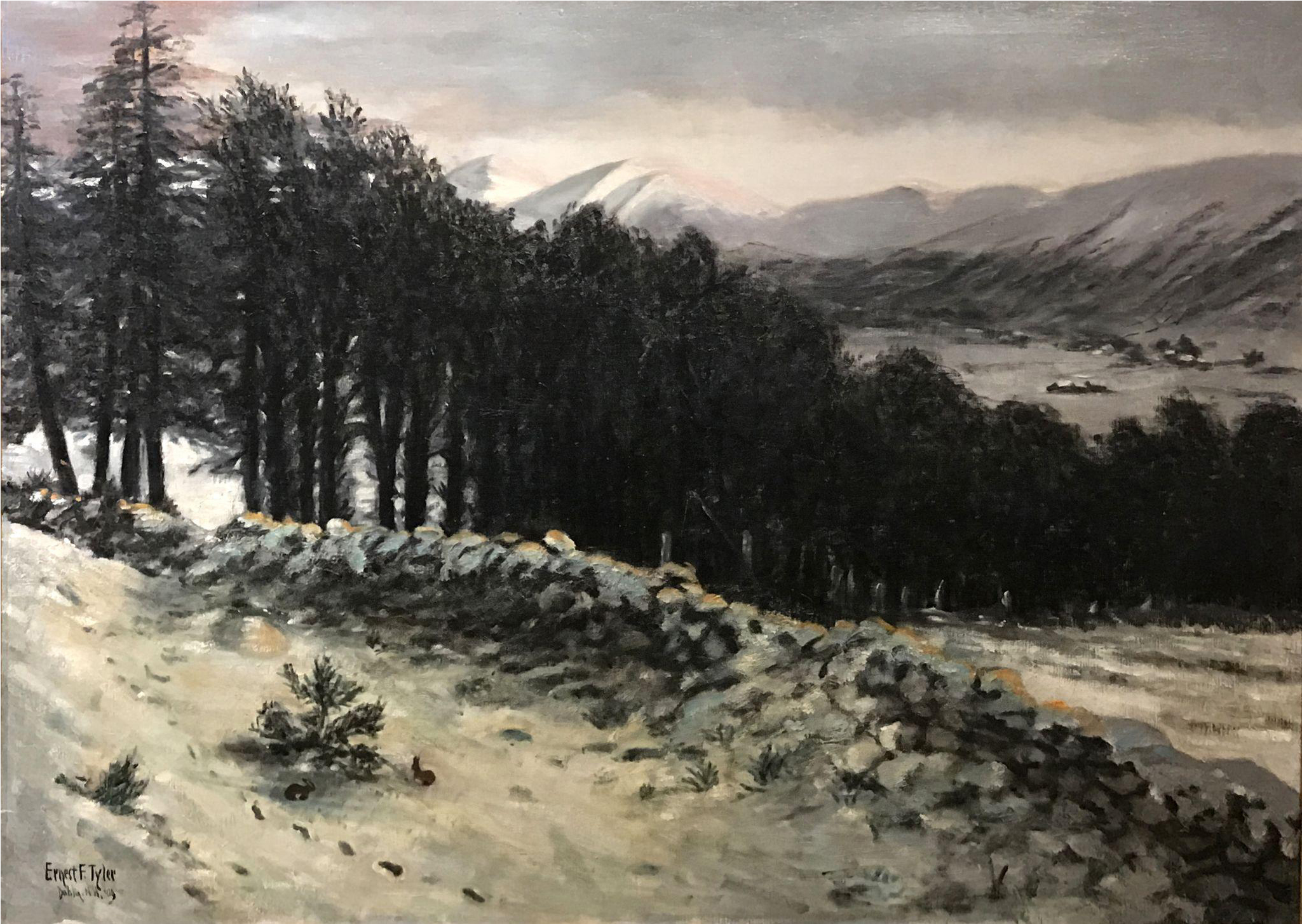 Ernest Franklin Tyler Oil Painting Winter Landscape - Dublin (2048x2048), Png Download