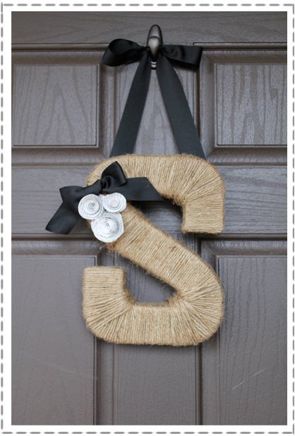Monogram Twine Wrapped Letter For The Front Door - Letter S For Front Door (650x650), Png Download