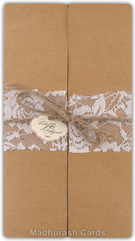 Imported Kraft Paper Wedding Cards - Art Paper (640x480), Png Download