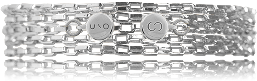 Uno Silver Link Chain - Silver (960x576), Png Download