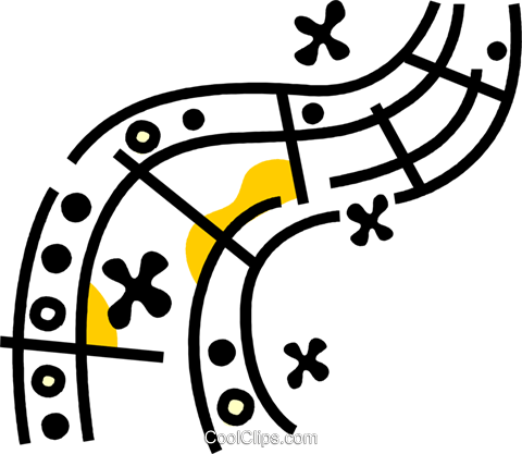 Film Strips And Post Production Royalty Free Vector (480x417), Png Download