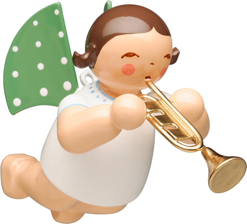 Angel With Trumpet, Suspended - Wendt & Kühn Engel Mit Trompete Schwebend 650/130/36 (1000x1000), Png Download