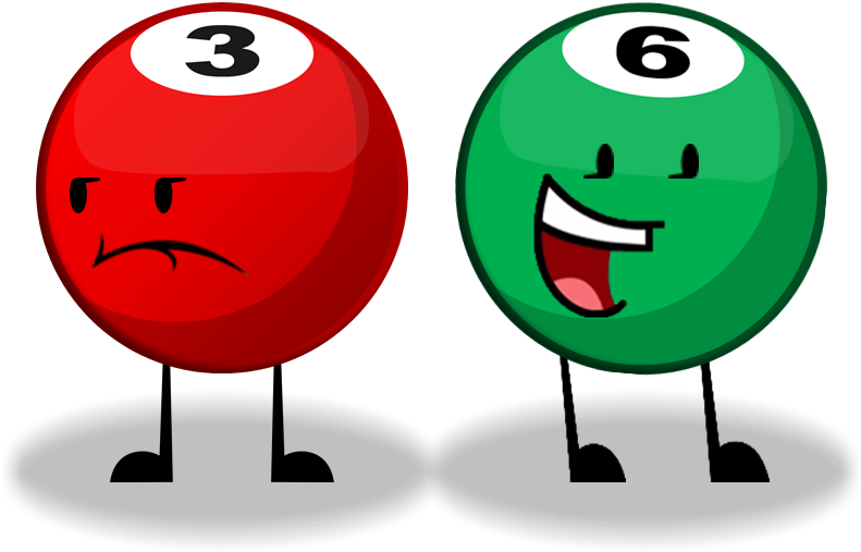 3 Ball And 6 Ball - Bfdi Ball (791x520), Png Download