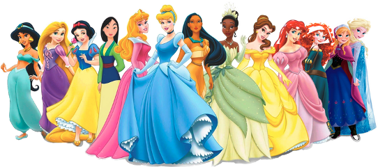 Princesas Freetoedit - Disney Princess With Elsa And Anna (542x240), Png Download