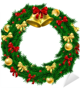Vinilo Pixerstick Guirnalda De La Navidad Decoración - Christmas Story Wreath (400x400), Png Download
