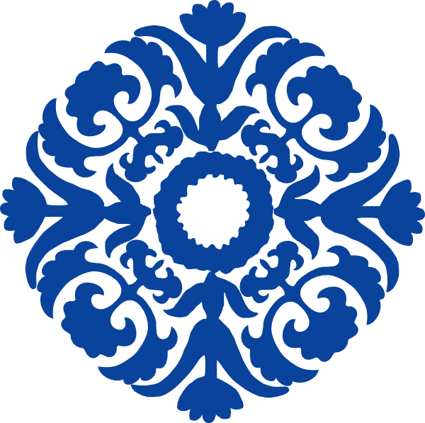 How To Set Use Damask Flourish Svg Vector (600x597), Png Download