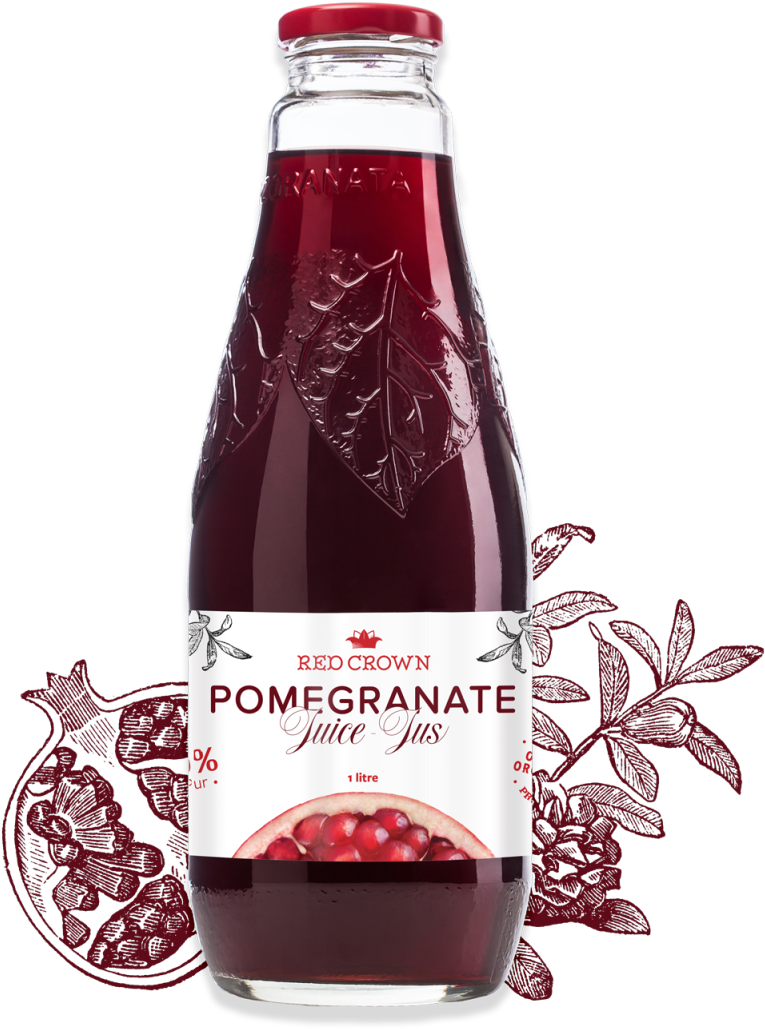 Bottle Of Red Pomegranate Crown Juice - Red Crown Pomegranate Juice (800x1067), Png Download