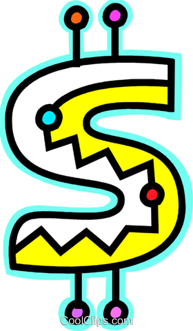 Cifrão Colorido Livre De Direitos Vetores Clip Art - Illustration (280x480), Png Download