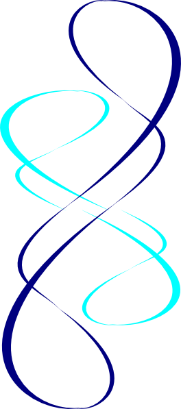 Purple And Teal Swirl Clip Art At Clker Com Vector - Purple And Turquoise Swirls (264x597), Png Download