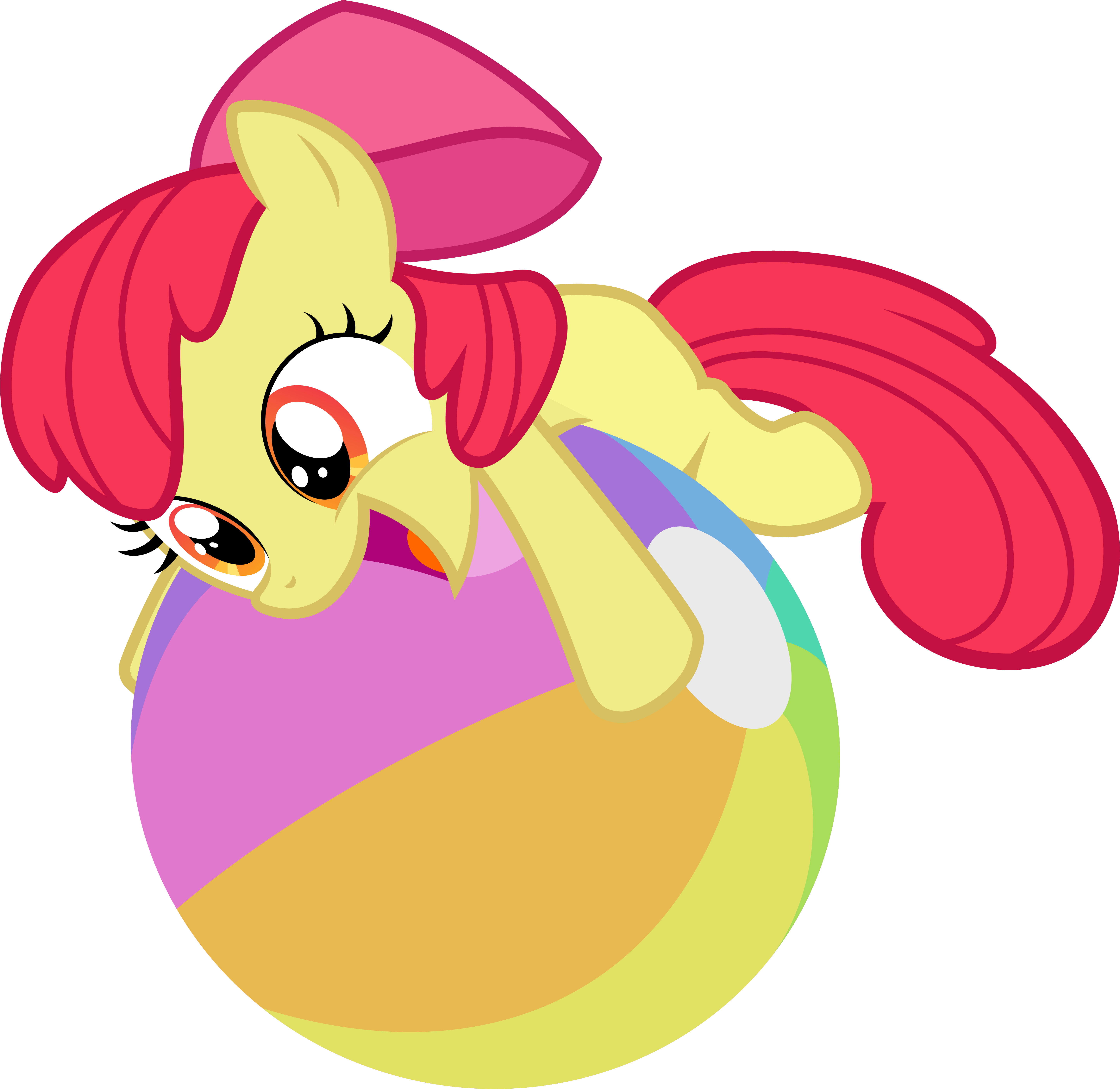 Adorabloom, Apple Bloom, Artist - My Little Pony Beach Ball (5779x5619), Png Download