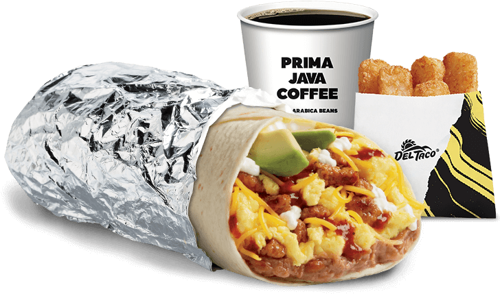 Meal - Del Taco Huevos Rancheros Burrito (860x480), Png Download