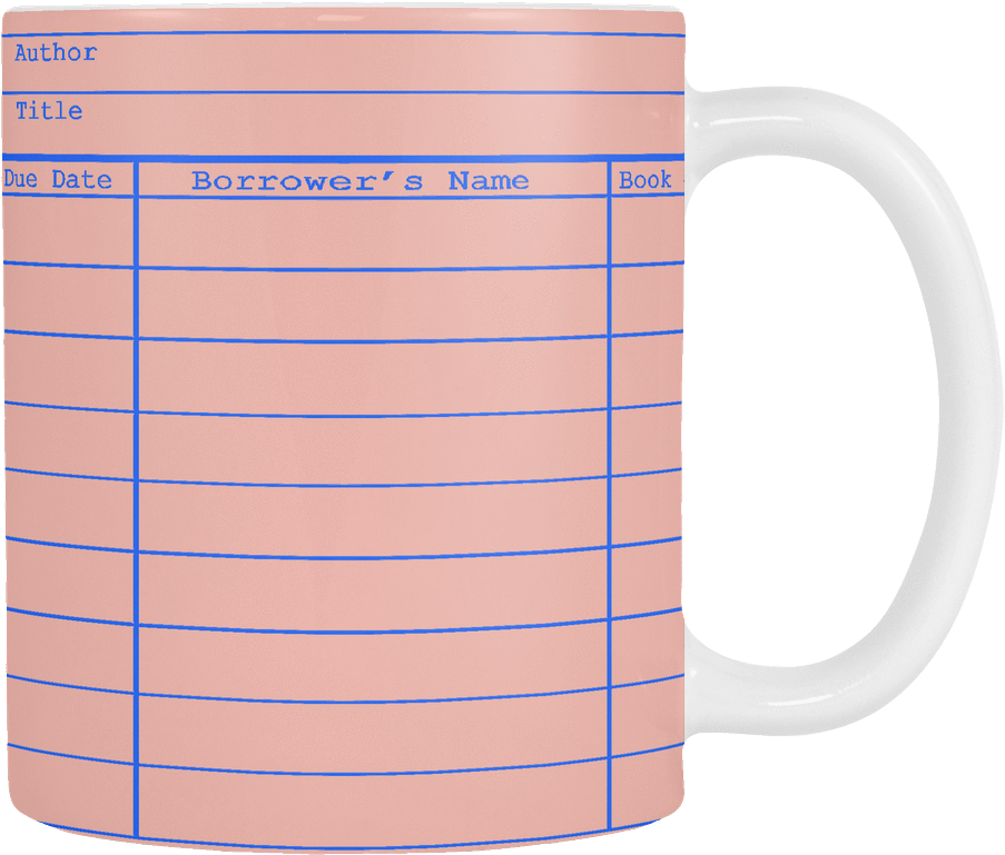 Library Card Multicolor Mug-for Reading Addicts - Mug (1024x1024), Png Download