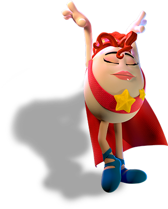 Personaje-bibi - Gallo Con Muchos Huevos Personajes (357x422), Png Download