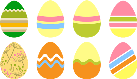 Vinilo Decorativo Kit De Huevos De Pascua Pastel - Cenefa De Huevos De Pascua (470x470), Png Download