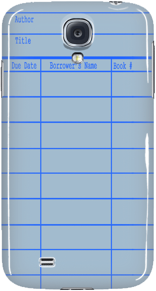 Library Card Phone Case Blue-for Reading Addicts - Iphone (1024x1024), Png Download