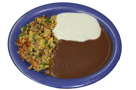 Huevos Con Jamon, Crema Y Frijoles - Egg (550x650), Png Download