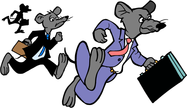 Rat Clipart Happy - Rat Race (640x372), Png Download