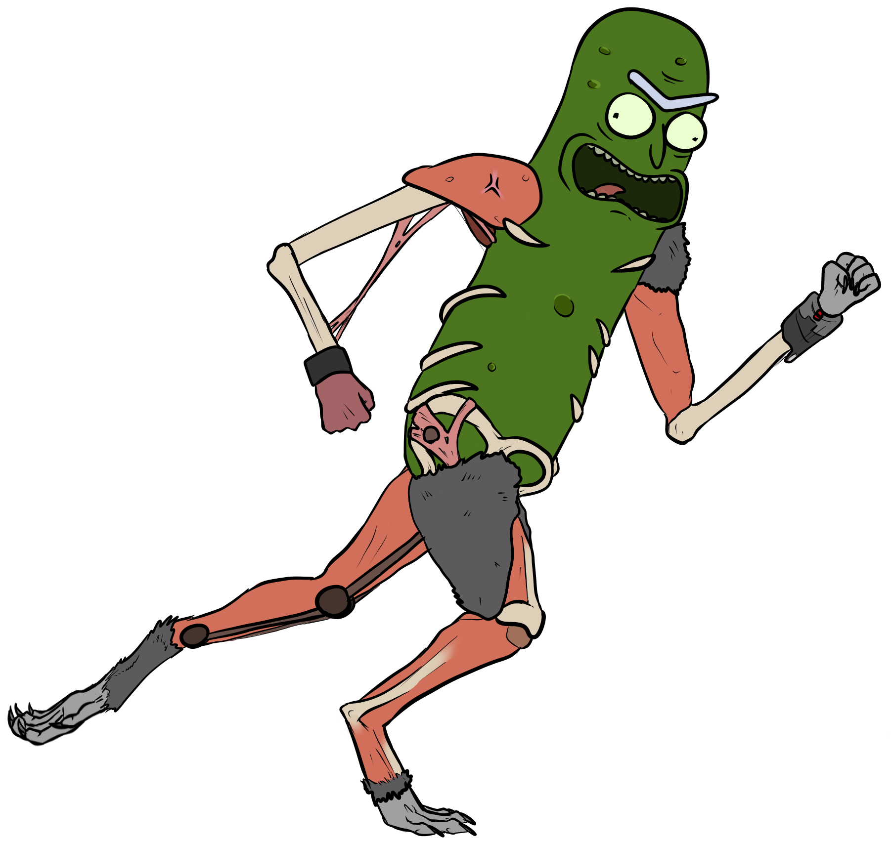Free Download Pickle Rick Rat Suit Png Clipart Rick - Imagem Png Pickle Rick (1835x1740), Png Download