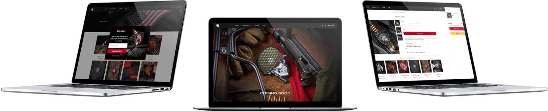 Modern Arms Macbook Mockups - Trigger (1800x367), Png Download