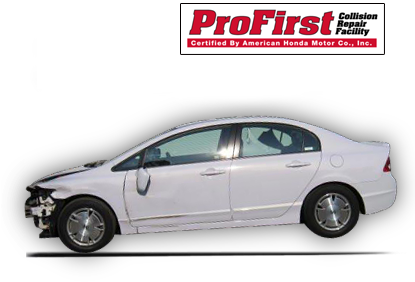 Furthermore, Our Honda/acura Certified Collision Repair - Honda Civic Gx (414x298), Png Download