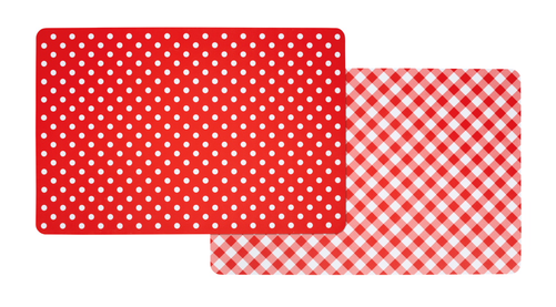 Placemat Set, Checkered/red Dots - Small Pink Polka Dot (500x500), Png Download