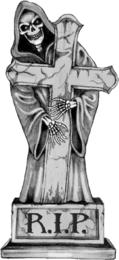 Gothic Tombstone Cartoon (459x950), Png Download