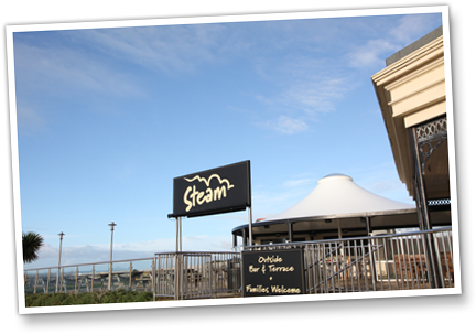 Uk/bar And Food/steam Bar And Restaurant/ - Street Sign (460x327), Png Download