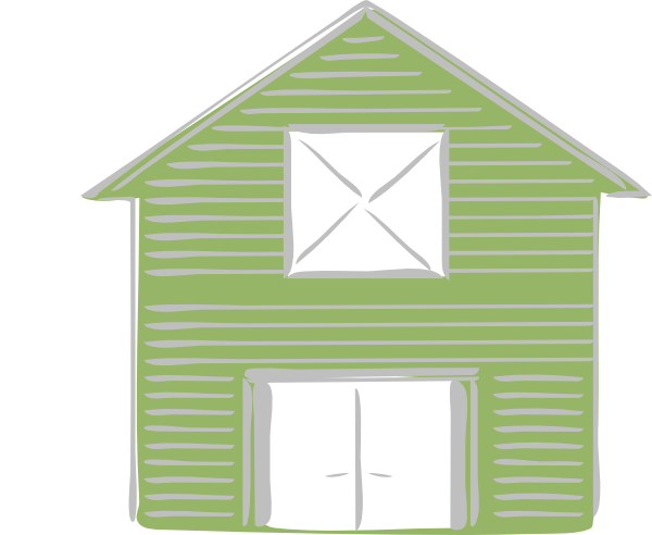 Green Barn Clipart Png For Web - Barn Green Png (600x492), Png Download
