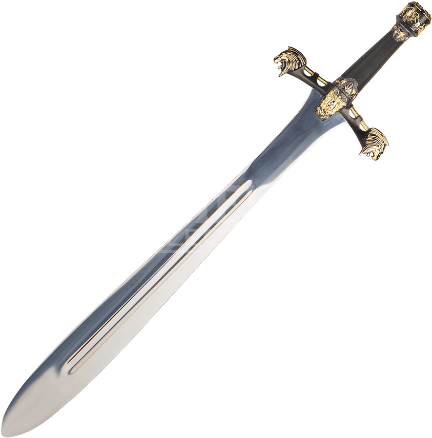 Black Gold Sword Png (858x858), Png Download