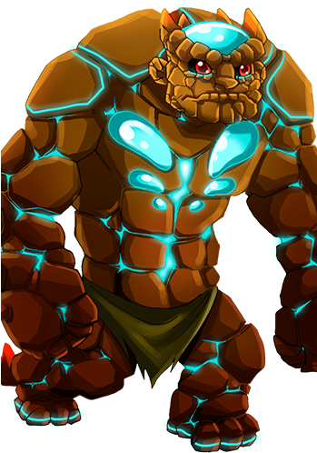 Fire Earth Light Battle - Golem (348x624), Png Download