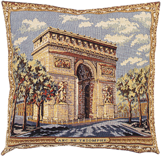 Monuments Arc De Triomphe References - Charlotte Home Furnishings Arc De Triomphe French Cushion (1024x1024), Png Download