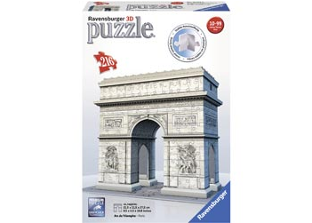 Ravensburger The Arc De Triomphe Puzzle 3d - 216 Pieces (500x500), Png Download