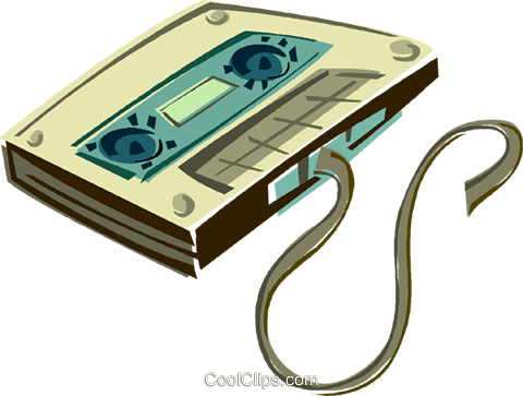 Tape, Tape Cassette Royalty Free Vector Clip Art Illustration - Fita Cassete Png Png (480x363), Png Download