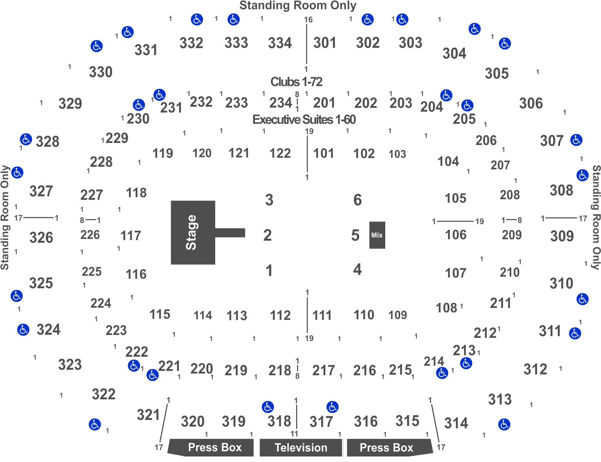 Full Map - Floor Harry Styles United Center Chicago (2100x1684), Png Download