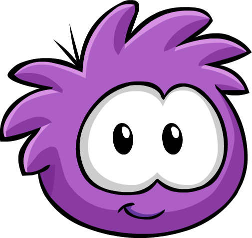 Club Penguin Purple Happy Puffles (505x476), Png Download