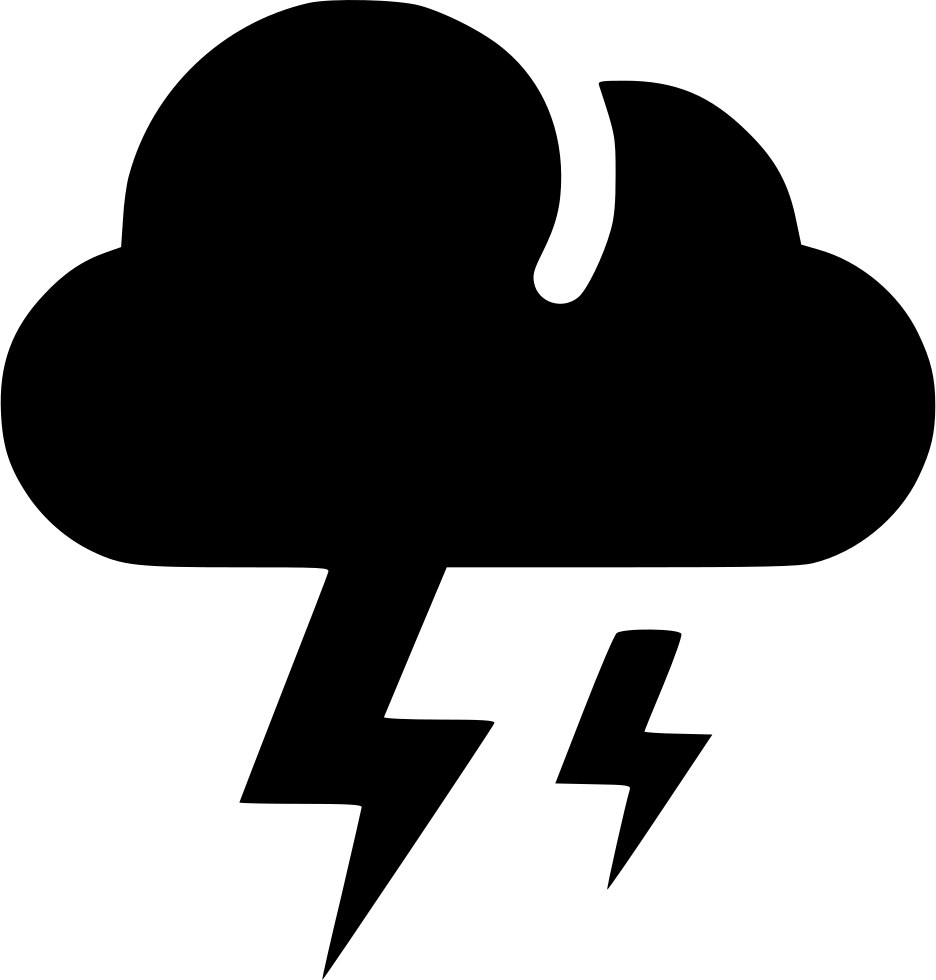 Cloud Lightning Strikes - Thunderstorm (936x980), Png Download