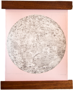 Mini Moon Chart Art Print Canvas Ballerina Pink - Canvas Print (480x320), Png Download