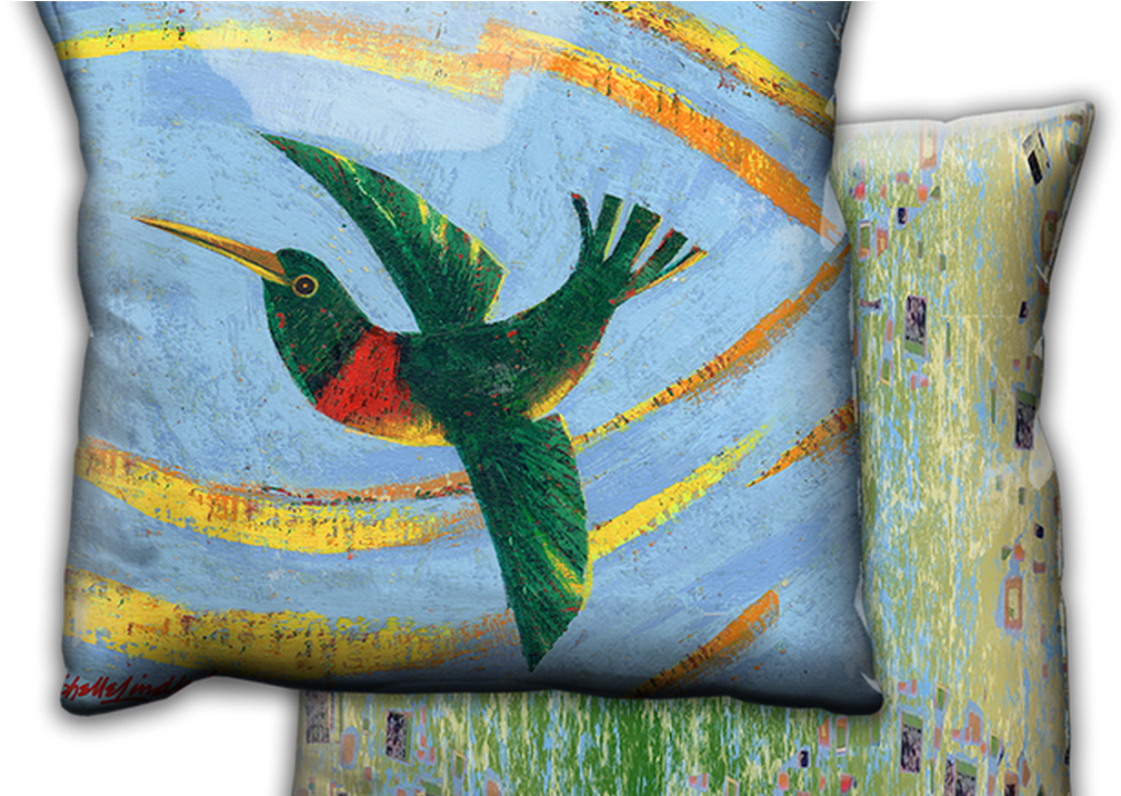 Happy Hummer 2 Hummingbird Indoor/outdoor Pillow Old - Hummer (1200x715), Png Download