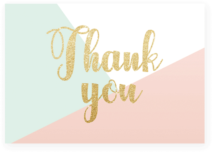 Pink And Gold Baby Shower Thank You Cards Printable - Pastel Thank You Cards (819x1024), Png Download