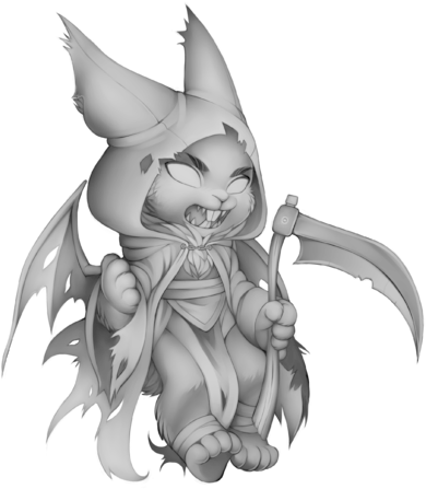 Reaper Rabbitbase - Dragon Rabbit (419x479), Png Download