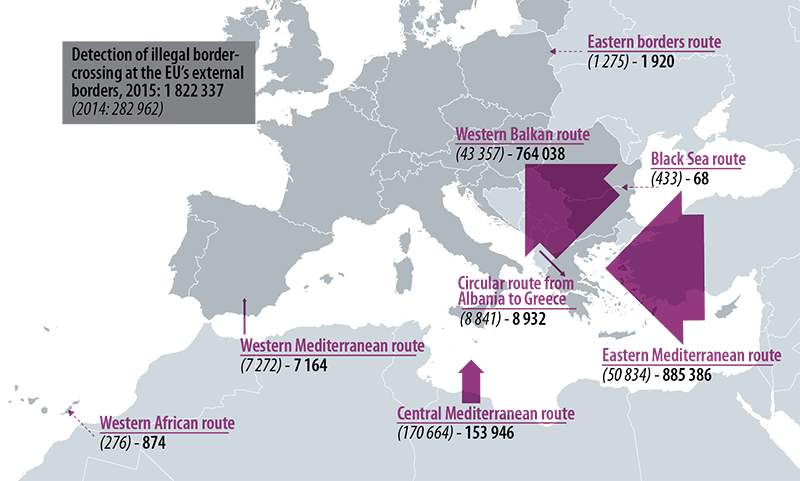1 Most Of The Migrants Recorded On The Western Balkan - Breakdown Of Article 13 Vote By Eu Member State (800x481), Png Download