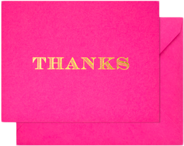 Classic Thanks Set Christmas Thank You, Thank You Notes, - Art Paper (400x324), Png Download