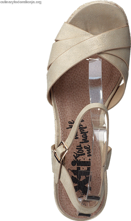 Women's Xti 46725 Gold - Flip-flops (600x750), Png Download