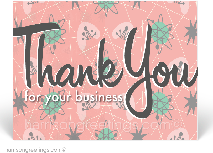 Mid Century Modern Thank You Postcards - Happy Appreciation Day For Teachers (810x648), Png Download